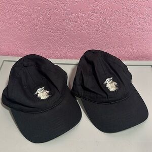 STAR WARS Baby Yoda Black Adjustable Hat Bundle of 2 (Unisex)